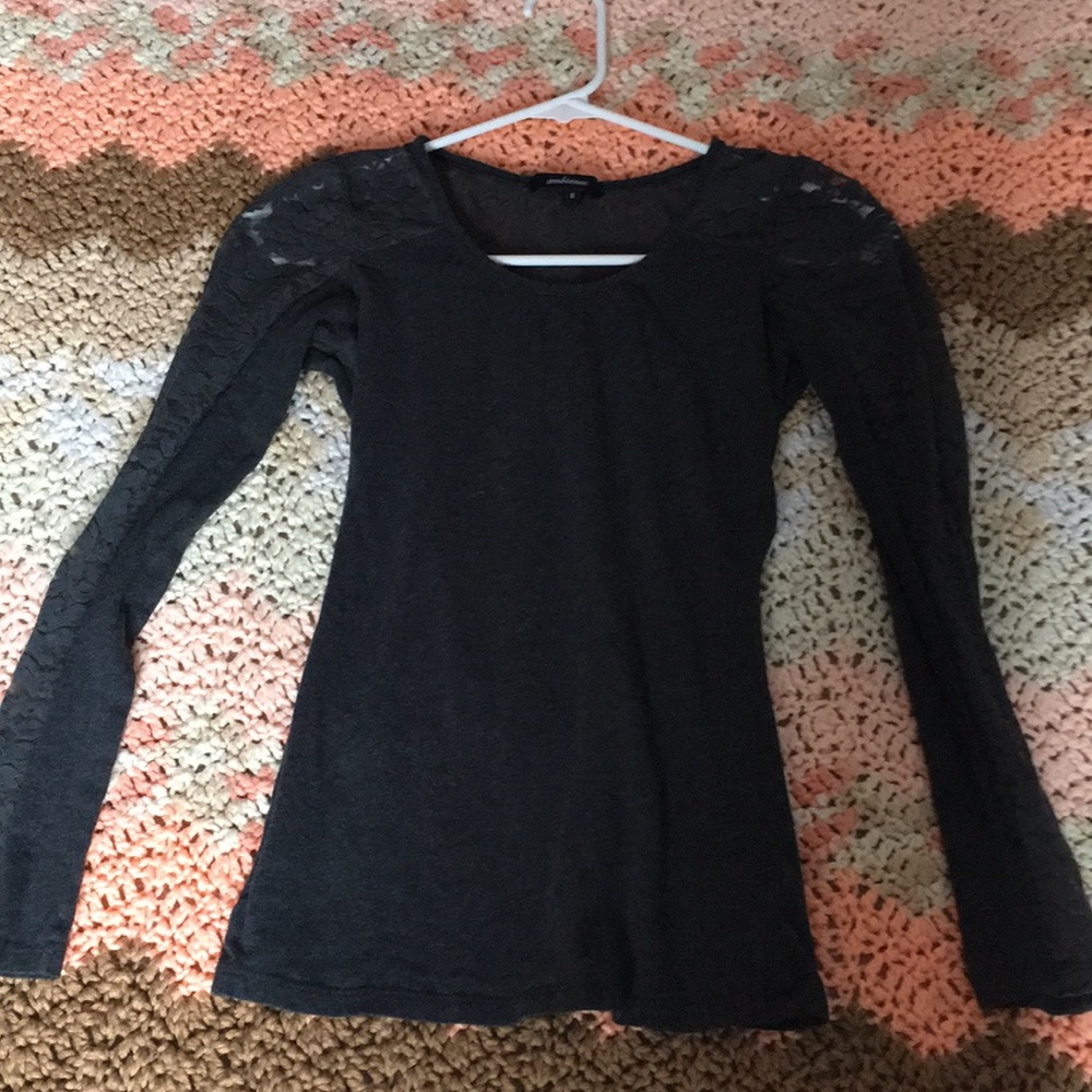 Simple Lacy Long Sleeve Shirt
